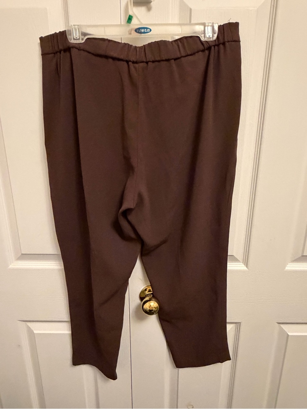 Aritzia Babaton Vanitas Satin Pants Coffee Bean Brown Cropped Size 14 - Picture 6 of 6